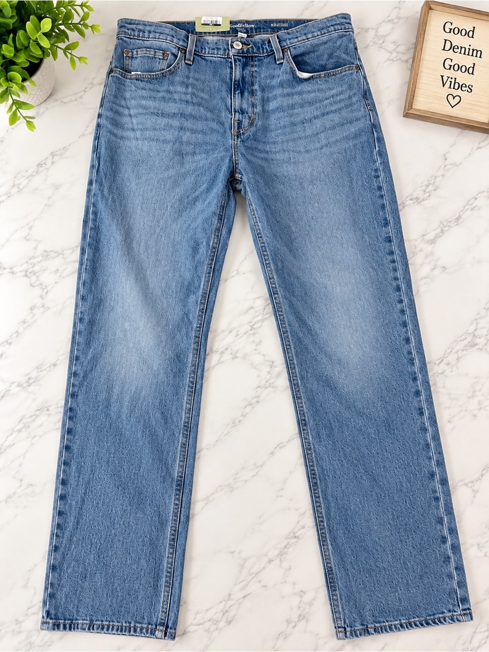 Goodfellow & Co Men's Light Blue Slim Straight Jeans